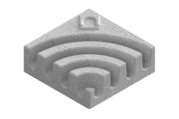 Модуль Г-образного соединения лотков 150х150 серый