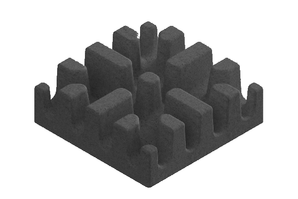 Модуль Х-образного соединения лотков 150х150 черный