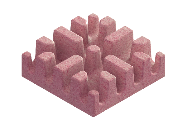 Модуль Х-образного соединения лотков 150х150 красный