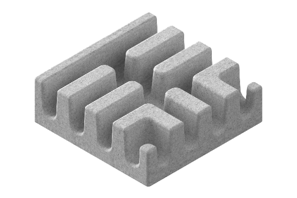 Модуль Т-образного соединения лотков 150х150 серый