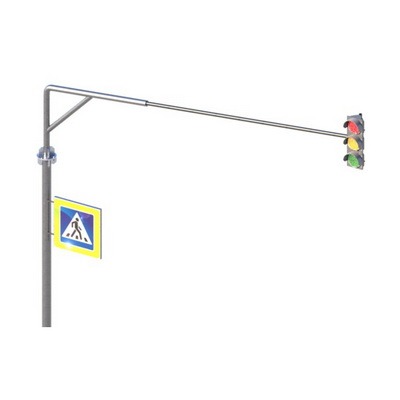 Консольная Г-образнгая опора рамная для установки светофоров и дорожных знаков тип ОМГФ-8-8 — изображение 3