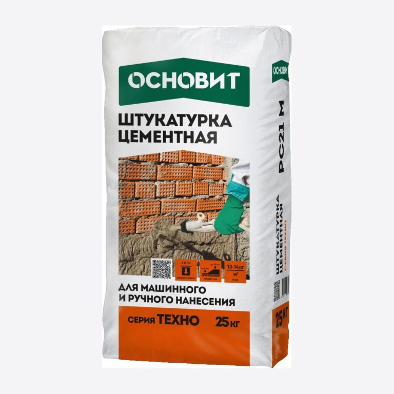 ТЕХНО PC21 M штукатурка цементная ОСНОВИТ