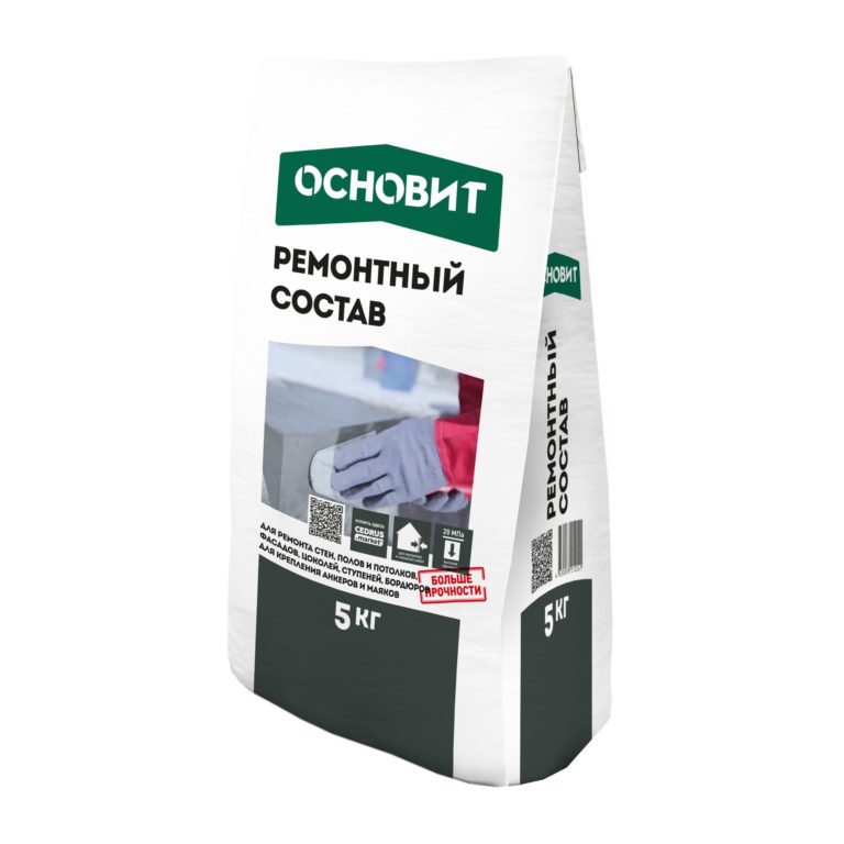 Беспылевой ремонтный состав ОСНОВИТ ХАРДСКРИН RC20 Ld (5 кг)