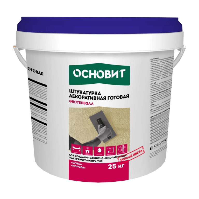 ЭКСТЕРВЭЛЛ ОSl штукатурка декоративная силиконовая шуба супербелая