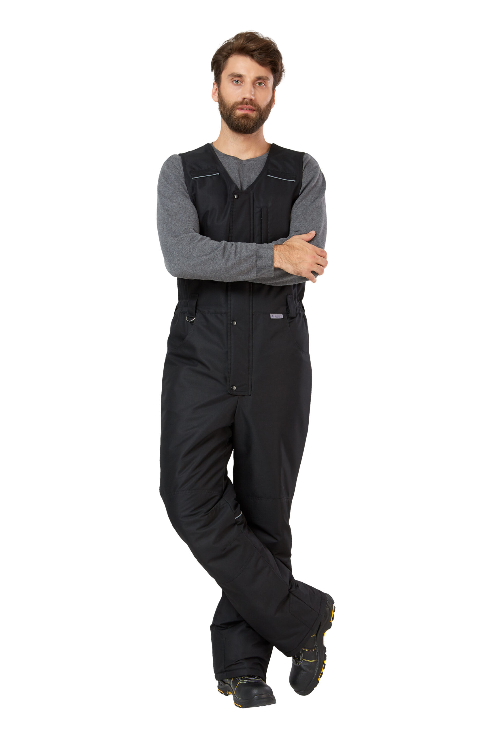 Полукомбинезон "Дэлф" черный (р. 60-62, рост 188)