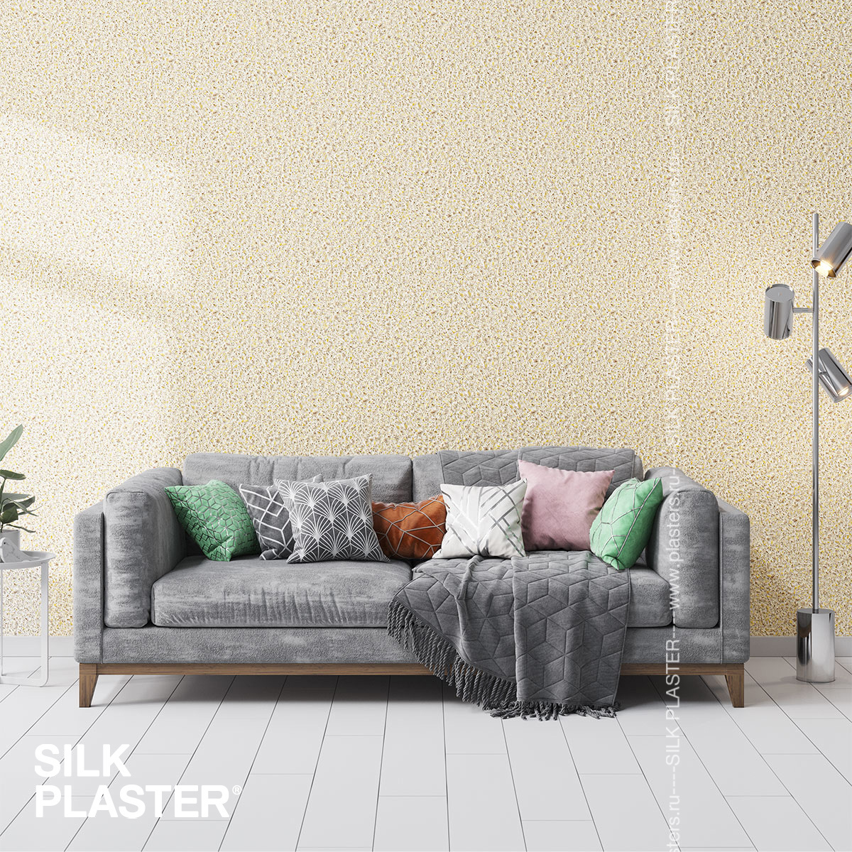 Жидкие обои Silk Plaster Жидкие обои Жидкие обои Prestige 408, Бежевый Коричневый Желтый — изображение 2