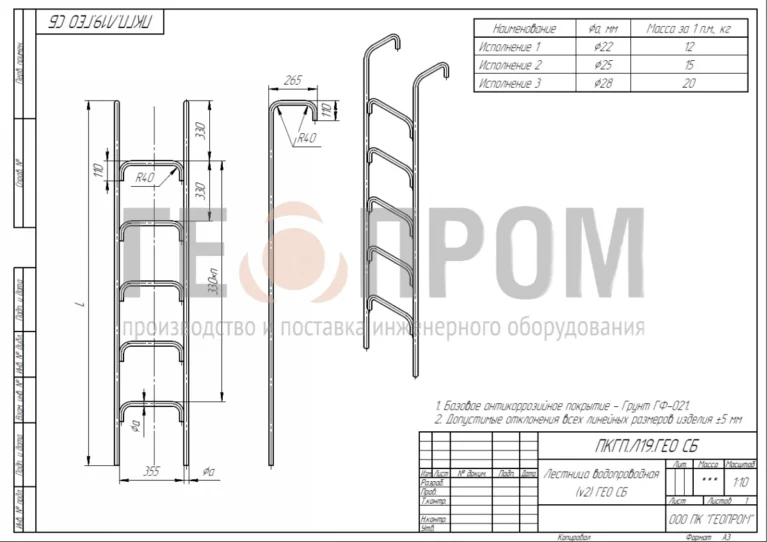 Лестница водосточная ВЛ2, Л2 — изображение 2