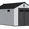 Сарай пластиковый Black Fox Summit 11,5м2, серый/темно-серый