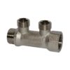 Коллектор резьбовой 3/4" x 2 отвода x 1/2" НР
