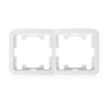 Рамка 2-х постовая Mimoza 22012, горизонтальная, белая