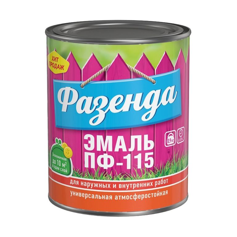 Эмаль Текс ПФ-115 Фазенда чёрная (0,9 кг)