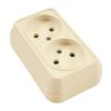 Розетка о/у Makel 45217, 2 гнезда, б/з, 10А, 230В, IP20