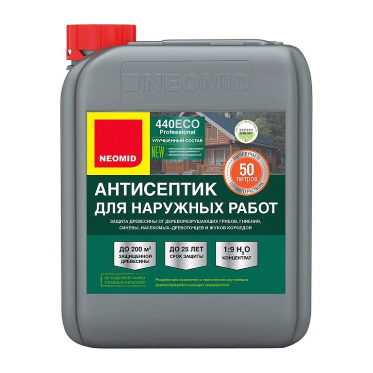 Антисептик концентрат 1:9 Neomid 440 Еco для наружных работ (5 л)