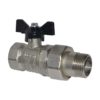 Кран шаровый PN40, 3/4" В-Н, со сгоном, бабочка