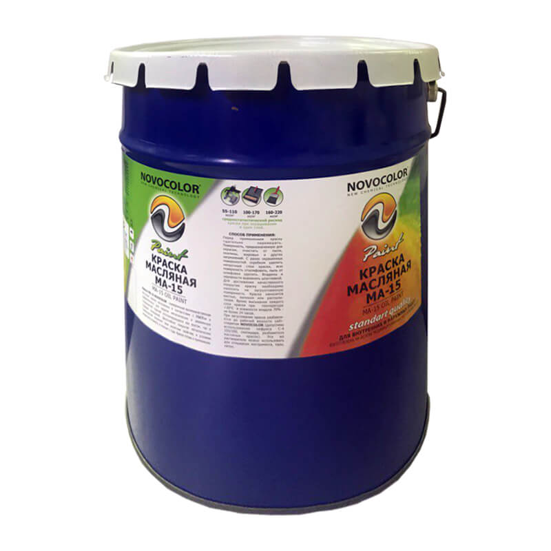 Краска масляная Novocolor МА-15 сурик железный (25 кг)
