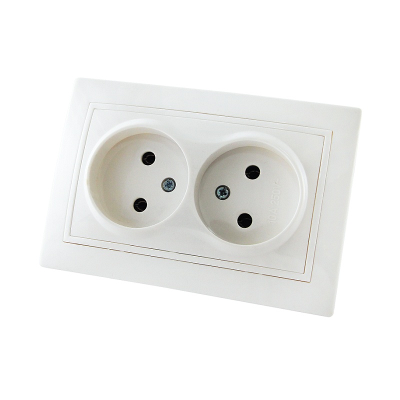 Розетка с/у Таймыр SQ1814-0013, 2 гнезда, б/з, белая
