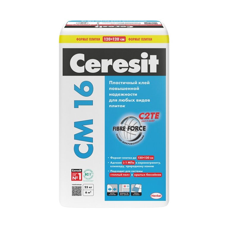 Клей для плитки Церезит CM 16 (25 кг)