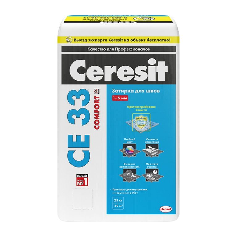 Затирка Церезит CE 33 S №07 серый, 25 кг