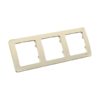 Рамка 3-х постовая Master Р403-01, горизонтальная, слоновая кость