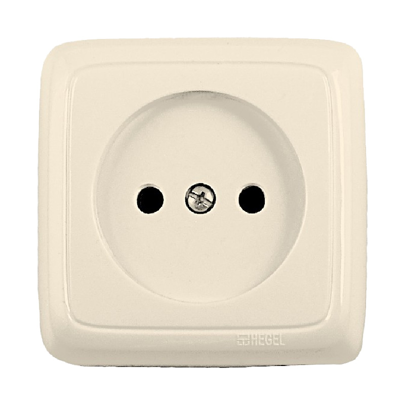 Розетка о/у Alfa РА16-103-01, 1 гнездо, б/з, слоновая кость