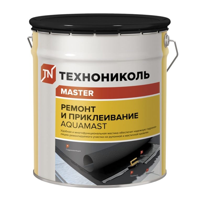 Мастика битумная АкваМаст гидроиз. для ремонта и приклеивания, 18 кг