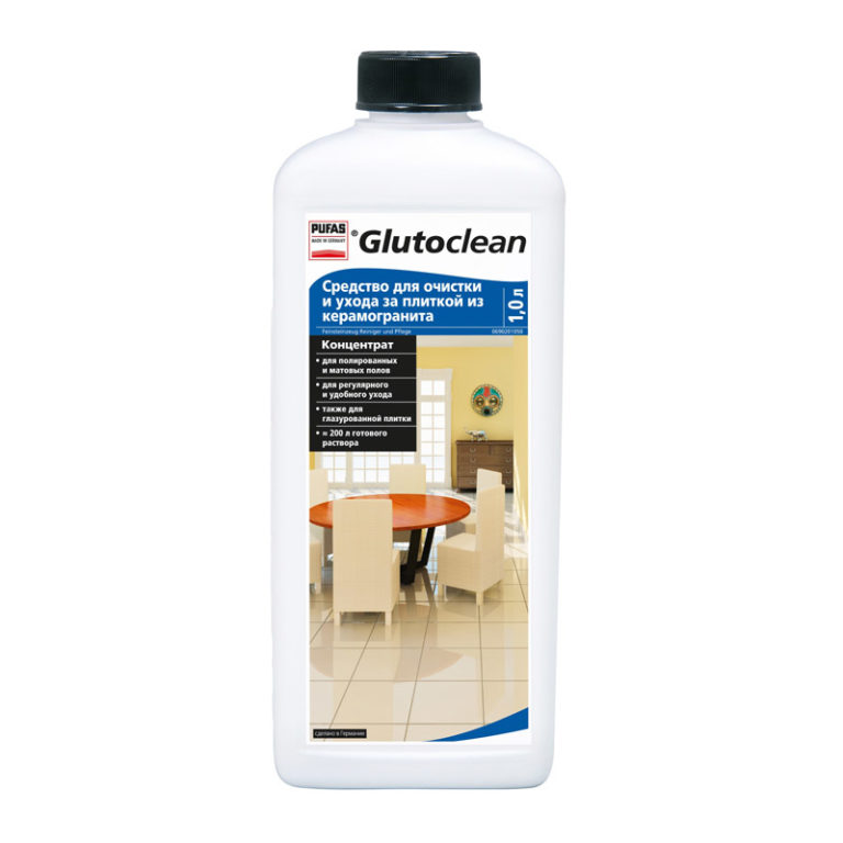 Средство для очистки и ухода за плиткой из керамогранита Pufas Glutoclean №351 (1 л)