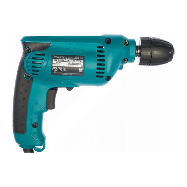 Дрель безударная сетевая Makita 6413, 10 мм БЗП, 0,45кВт, 0-3000 об/мин — изображение 2
