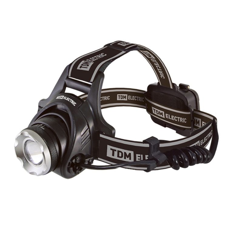 Фонарь ТДМ налобный аккумул., SQ0350-0047, LED 3Вт, USB-кабель, IP55