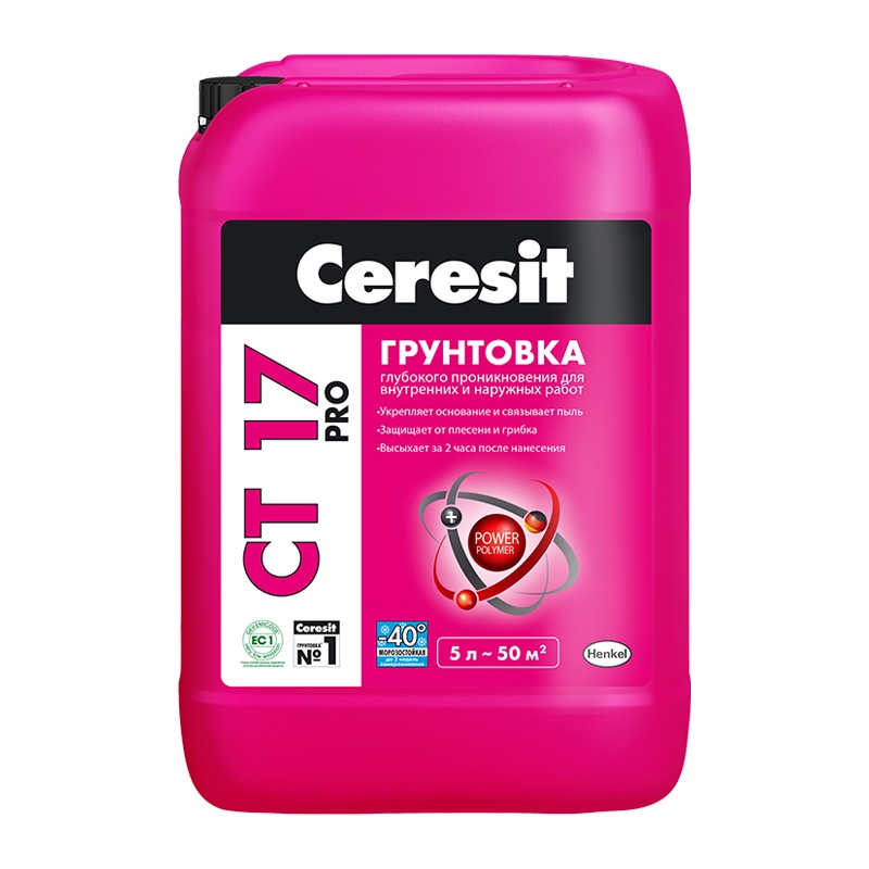 Грунтовка глубокого проникновения Церезит CT 17 PRO мороз. (5 л)