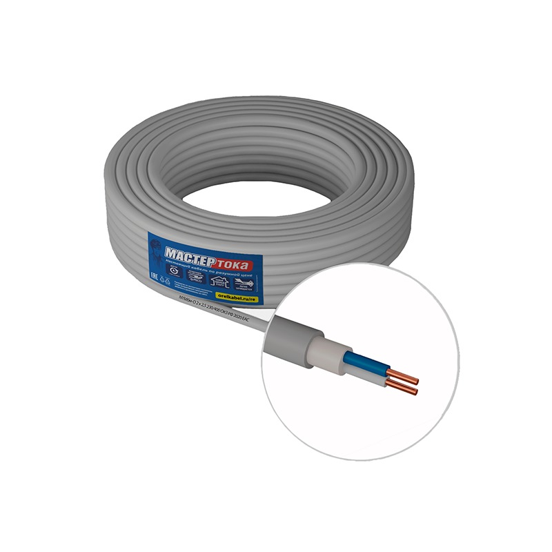 Кабель NYMмб 2х2,5мм2, серый (1п.м.) — изображение 2