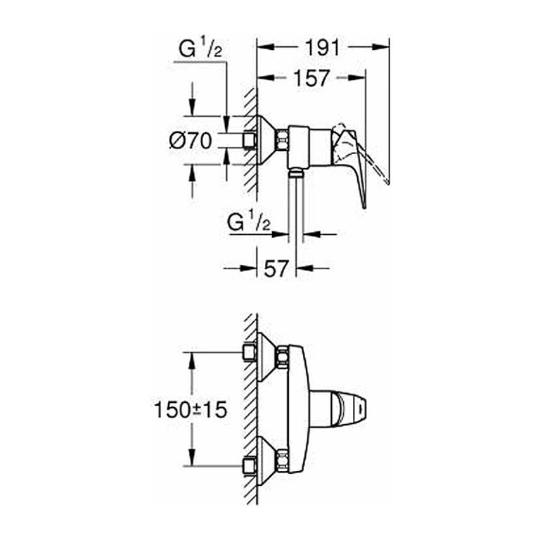 Смеситель для душа Grohe StartFlow 23771000 — изображение 2
