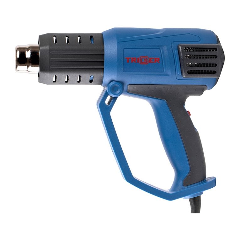 Фен строительный сетевой Trigger 20062, 2кВт 50-650°, ЖК дисплей 4 насадки, L кабеля=3м, кейс — изображение 2
