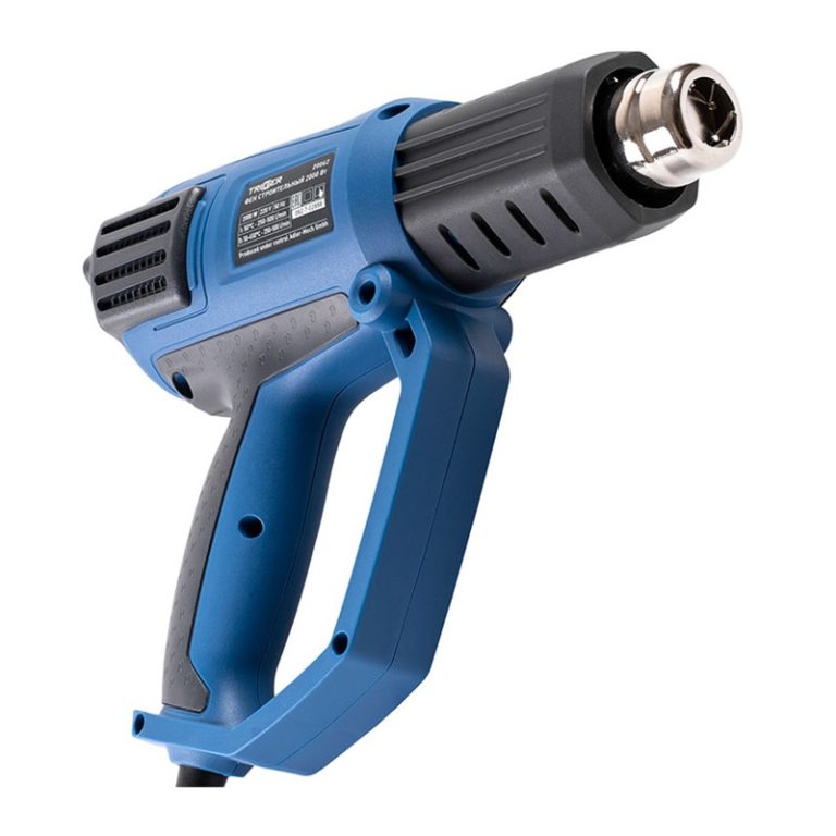 Фен строительный сетевой Trigger 20062, 2кВт 50-650°, ЖК дисплей 4 насадки, L кабеля=3м, кейс — изображение 4