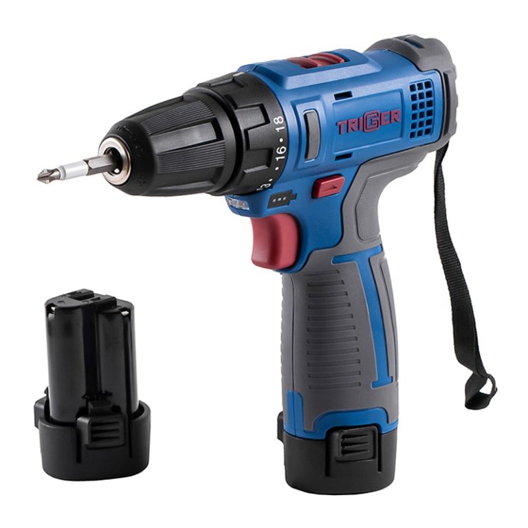 Дрель-шуруповерт Trigger 20101, 2 аккумулятора Li-ion (1,5Ач), 12V, 10 мм, 25 Нм, обойма, кейс — изображение 11