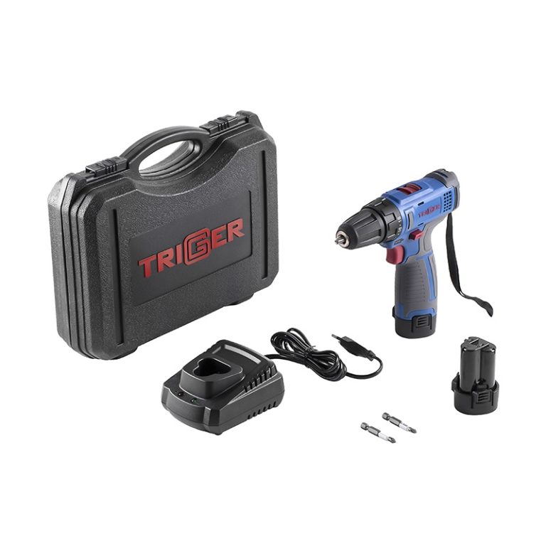 Дрель-шуруповерт Trigger 20101, 2 аккумулятора Li-ion (1,5Ач), 12V, 10 мм, 25 Нм, обойма, кейс — изображение 12