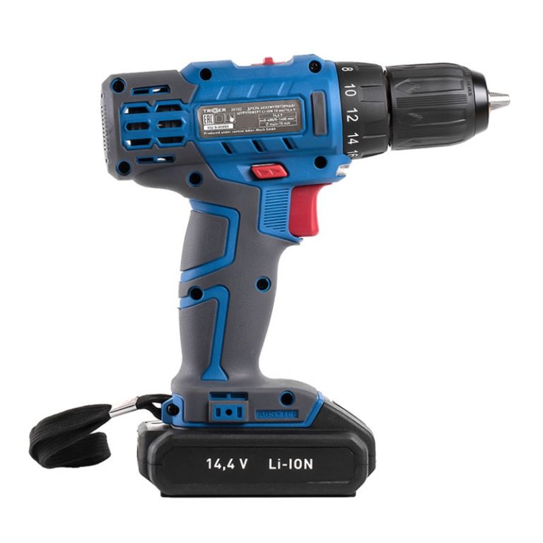 Дрель-шуруповерт Trigger 20102, 2 аккумулятора Li-ion (1,5Ач), 14,4V, 10 мм, 35 Нм, слайдер, кейс — изображение 2
