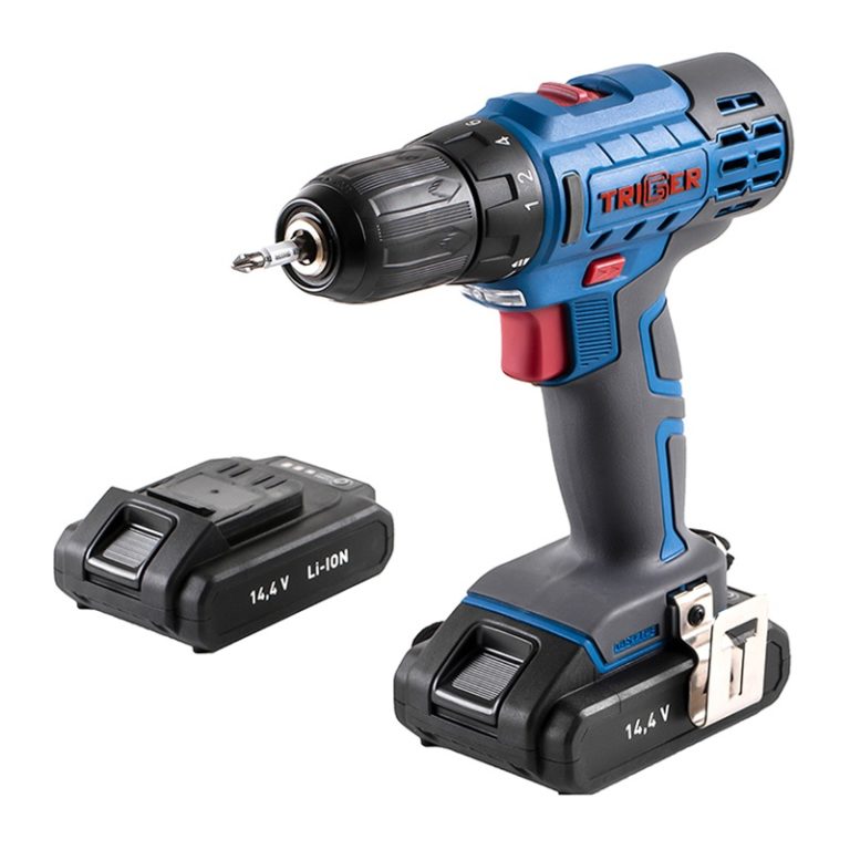 Дрель-шуруповерт Trigger 20102, 2 аккумулятора Li-ion (1,5Ач), 14,4V, 10 мм, 35 Нм, слайдер, кейс — изображение 11