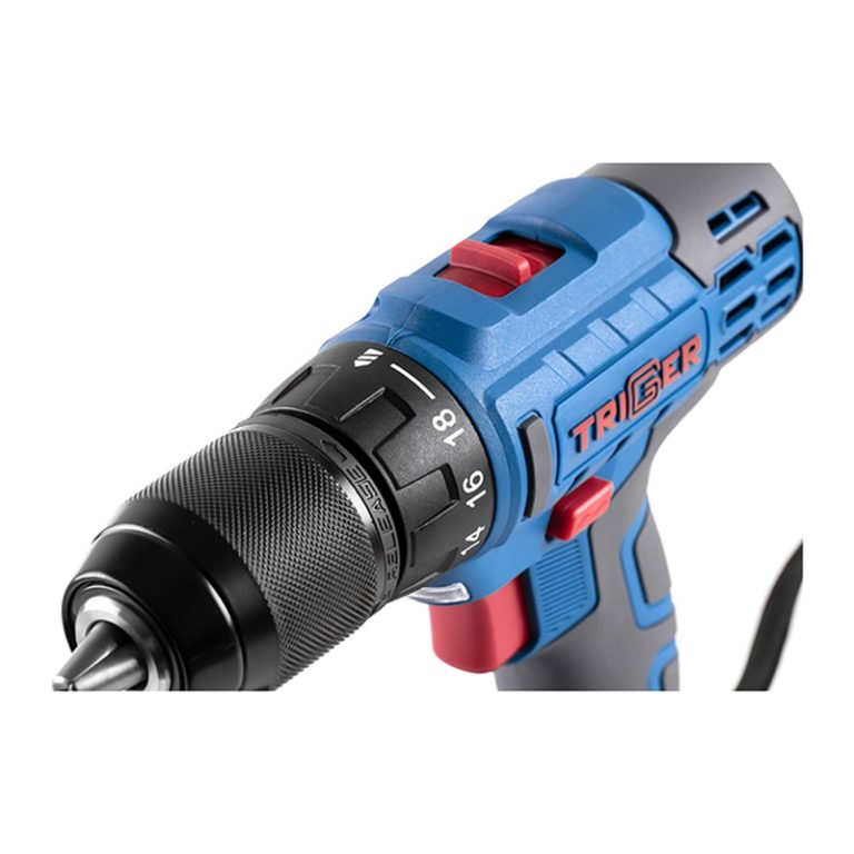 Дрель-шуруповерт Trigger 20103, 2 аккумулятора Li-ion (1,5Ач), 18V, 13 мм, 42 Нм, слайдер, кейс — изображение 10