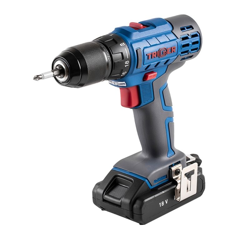 Дрель-шуруповерт Trigger 20103, 2 аккумулятора Li-ion (1,5Ач), 18V, 13 мм, 42 Нм, слайдер, кейс — изображение 11