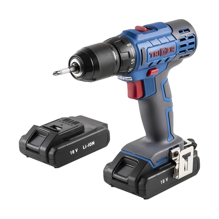 Дрель-шуруповерт Trigger 20103, 2 аккумулятора Li-ion (1,5Ач), 18V, 13 мм, 42 Нм, слайдер, кейс — изображение 12