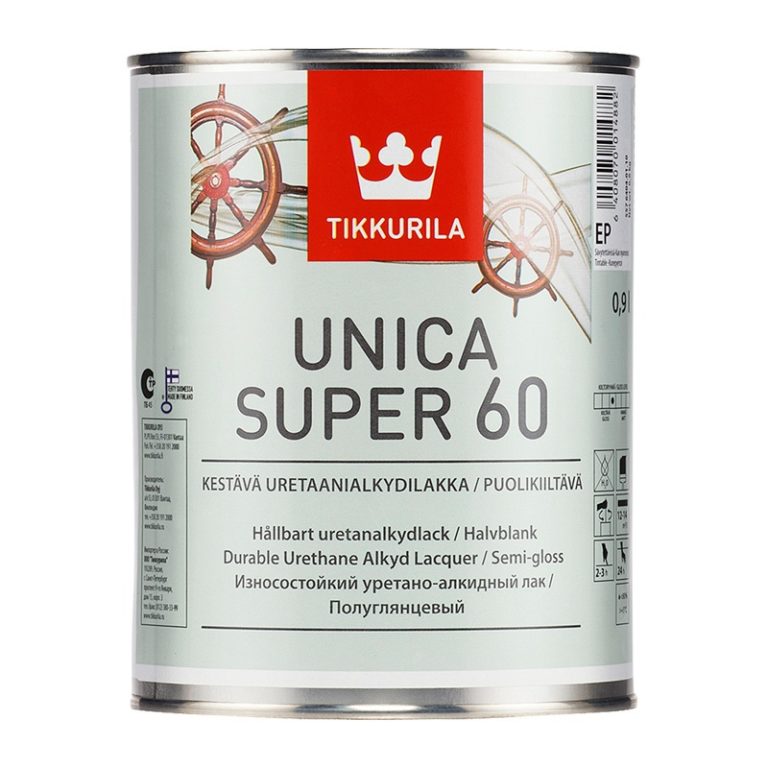 Лак универсальный Tikkurila Unica Super 60 EP полуглянцевый (0,9 л)