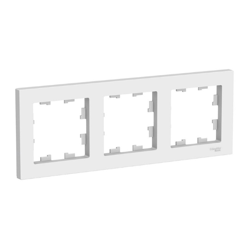 Рамка 3-х постовая Atlasdesign ATN000103, универсальная, белая