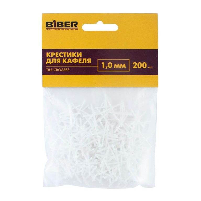 Крестики для кафеля Biber 55600, 1 мм (200 шт.) — изображение 3