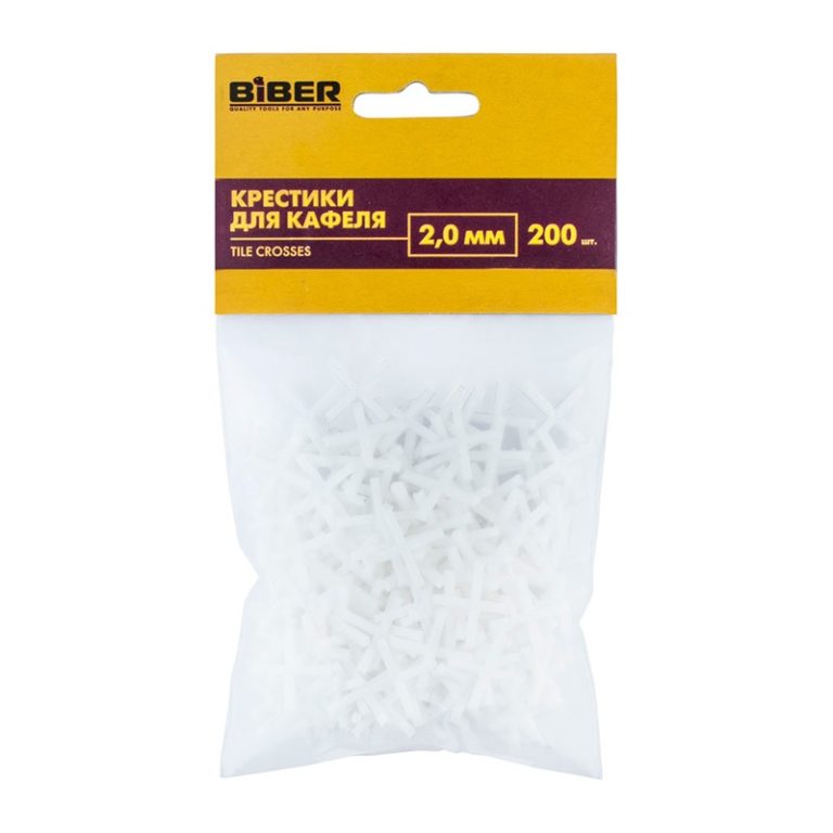 Крестики для кафеля Biber 55602, 2 мм (200 шт.) — изображение 3