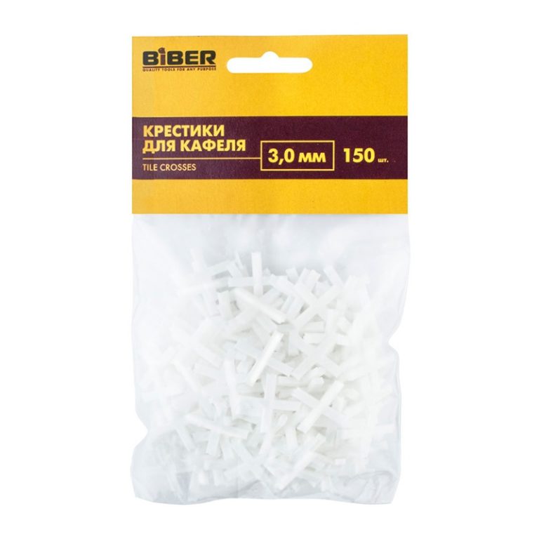 Крестики для кафеля Biber 55604, 3 мм (150 шт.) — изображение 3