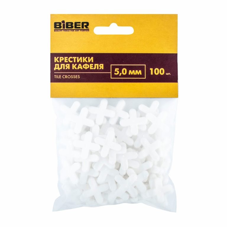 Крестики для кафеля Biber 55606, 5 мм (100 шт.) — изображение 3