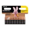 Батарейка алкалиновая Duracell, тип LR03/ААА, 1,5В (12 шт)