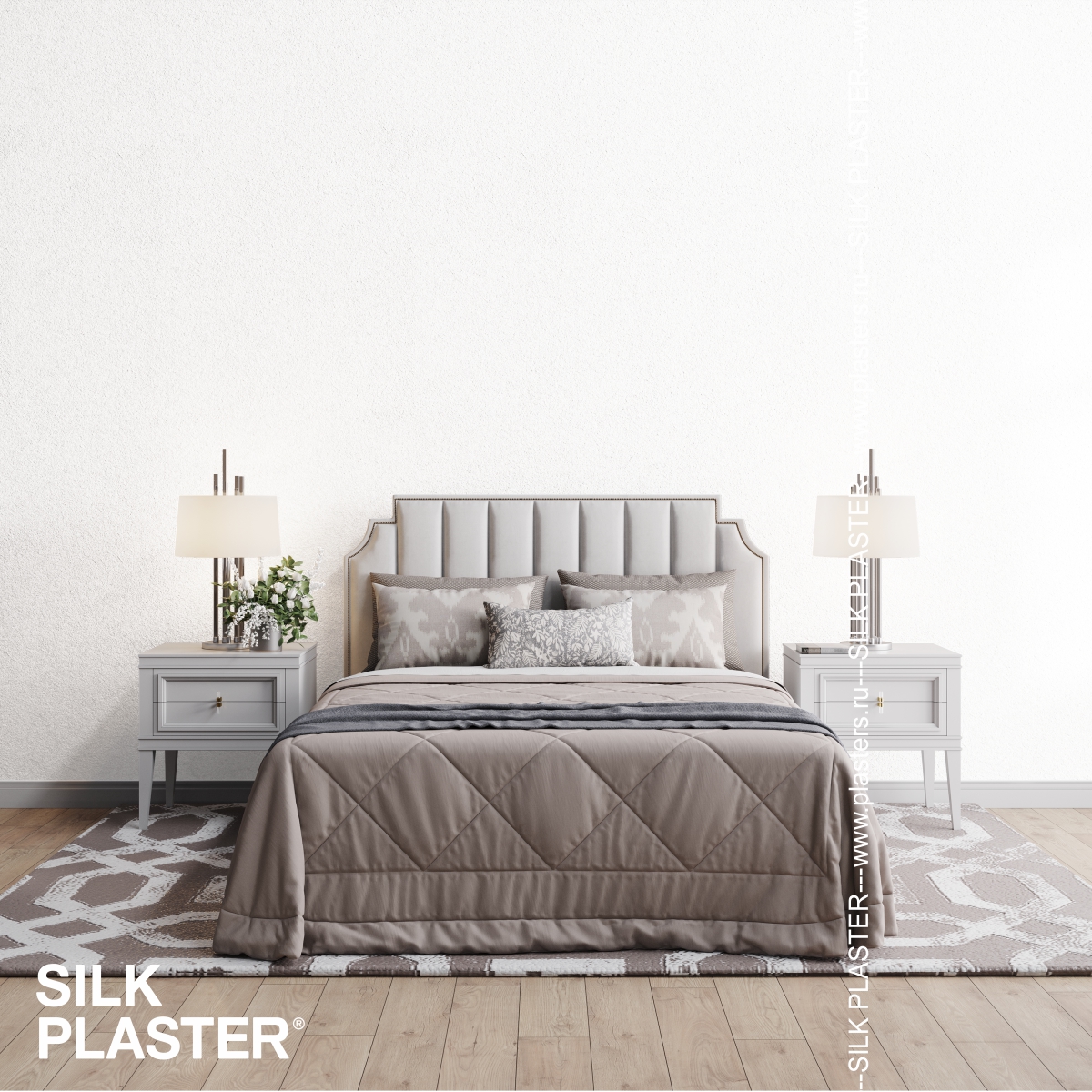 Жидкие обои Silk Plaster Жидкие обои Шёлковая штукатурка Art Design 253, Белый — изображение 2