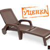 Шезлонг B:rattan MIAMI складной, коричневый (дисконт)