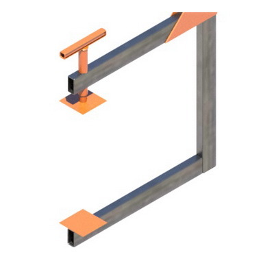 Стойка защитного ограждения 1200мм, защитное строительное ограждение — изображение 3